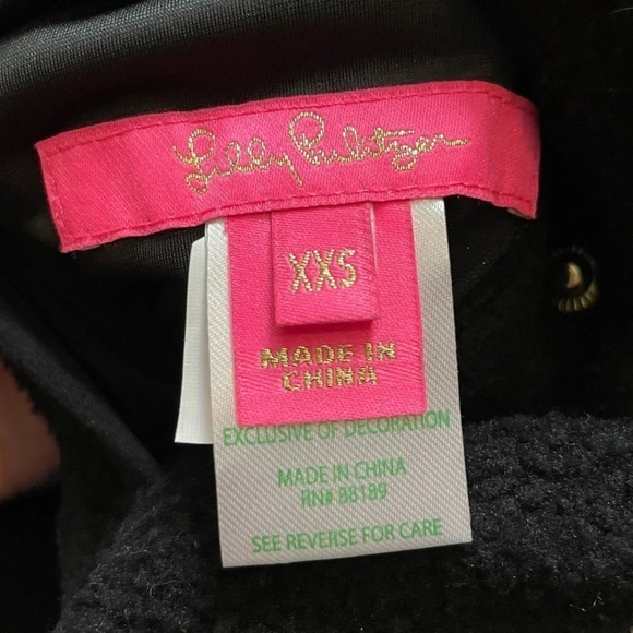 Lilly Pulitzer Vest Womens XXS Black Skyden Reversible Golf Suede Sherpa Sporty - Picture 14 of 15